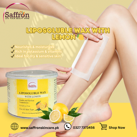 Saffron Liposoluble Wax with Lemon – 400g | Fruity Hair Removal Wax