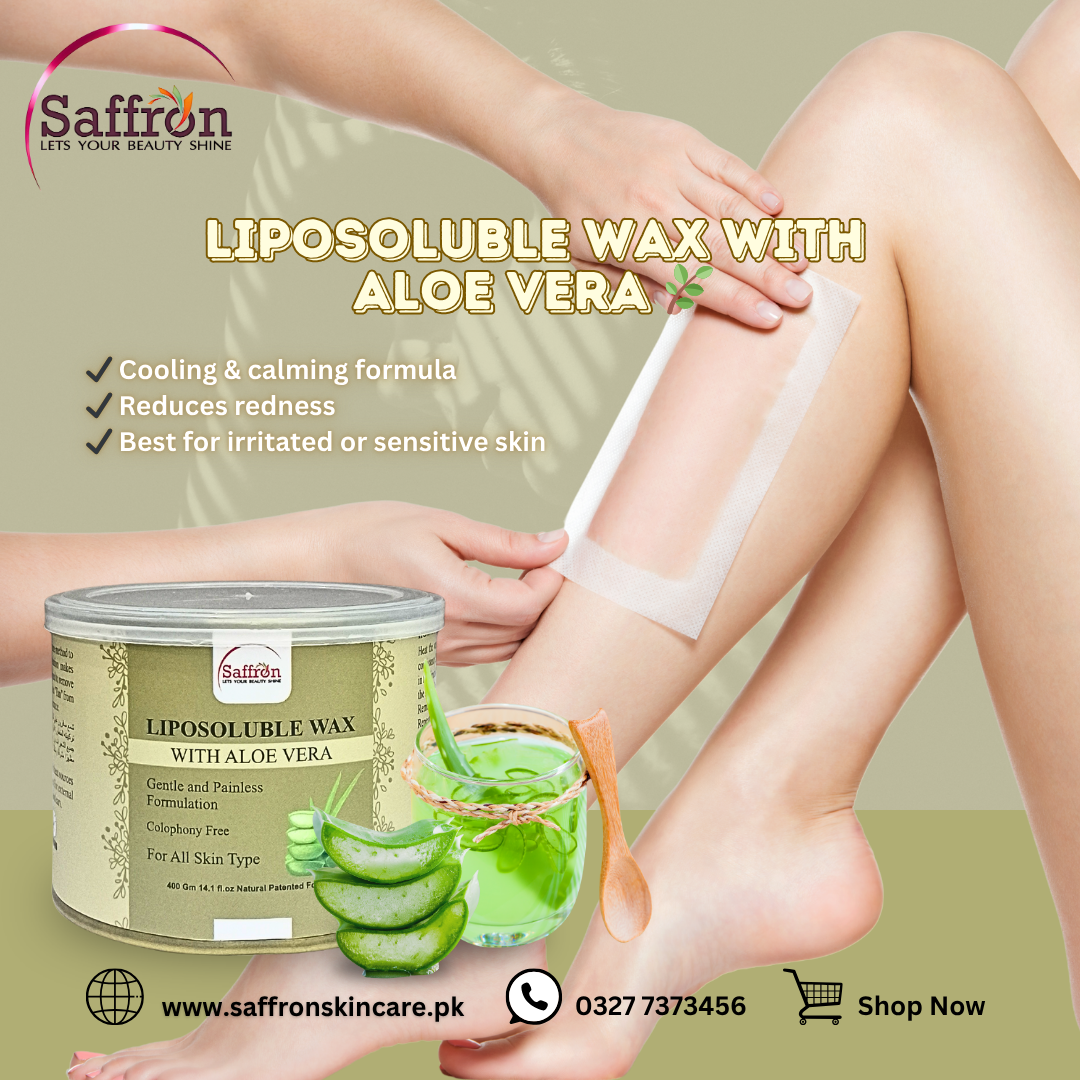 Saffron Liposoluble Wax with Aloe Vera – 400g | Fruity Hair Removal Wax