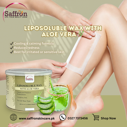 Saffron Liposoluble Wax with Aloe Vera – 400g | Fruity Hair Removal Wax