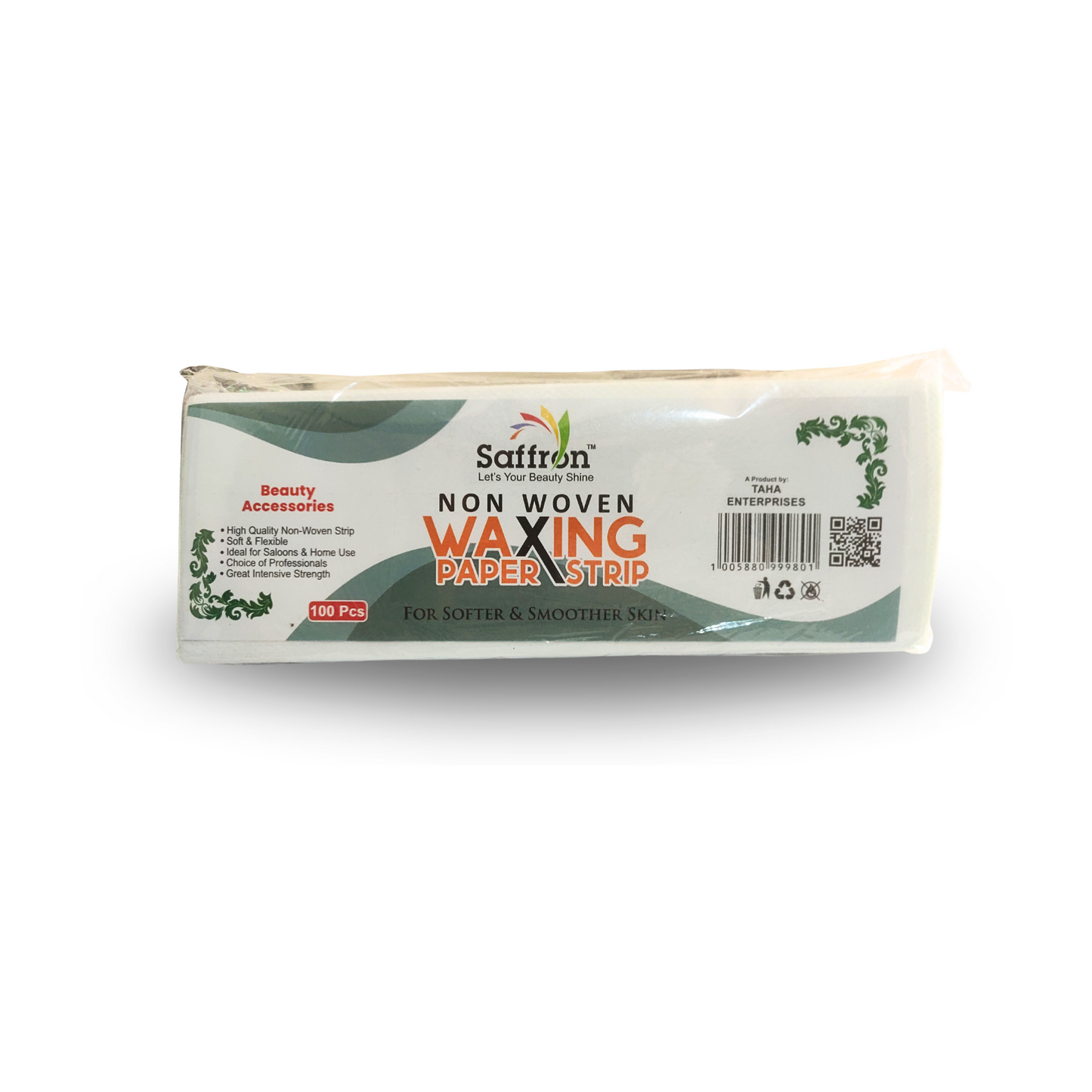 Saffron Non Woven Waxing Paper Strip (100 Pcs)