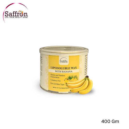 Saffron Liposoluble Wax with Banana – 400g | Fruity Hair Removal Wax