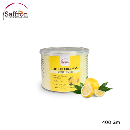 Saffron Liposoluble Wax with Lemon – 400g | Fruity Hair Removal Wax