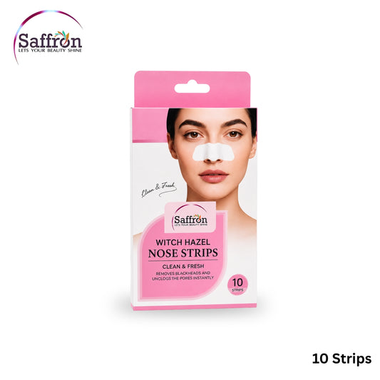 Saffron Witch Hazel Nose Strips – Blackhead Remover & Pore Cleansing Strips (10 Strips)